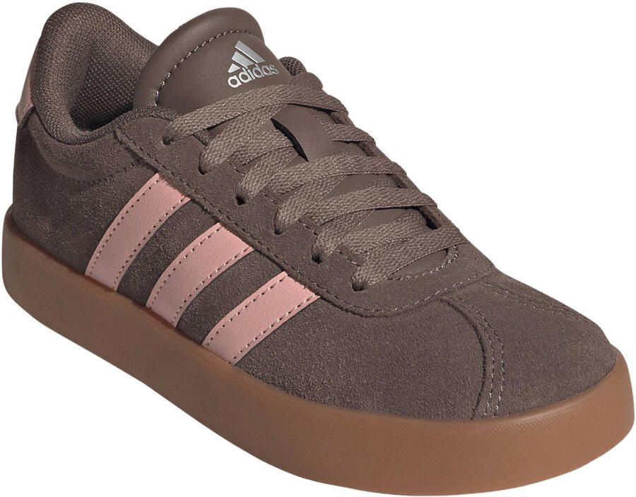 Adidas Sportswear VL Court leren sneakers bruin lichtroze - Foto 3