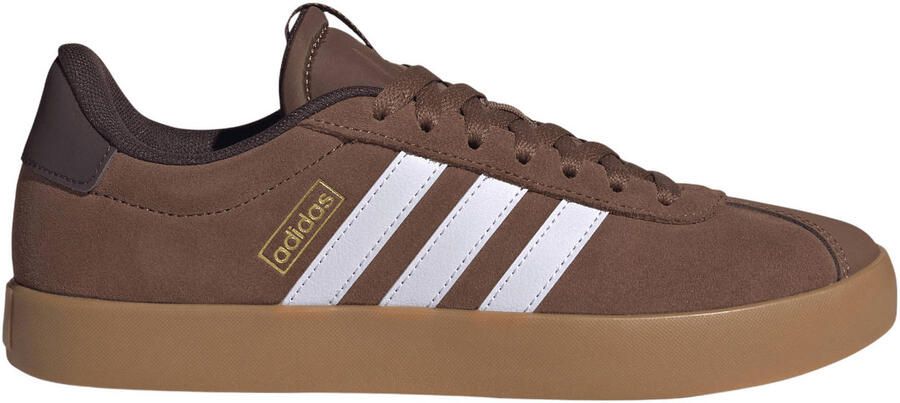 Adidas Sportswear VL Court leren sneakers bruin lila