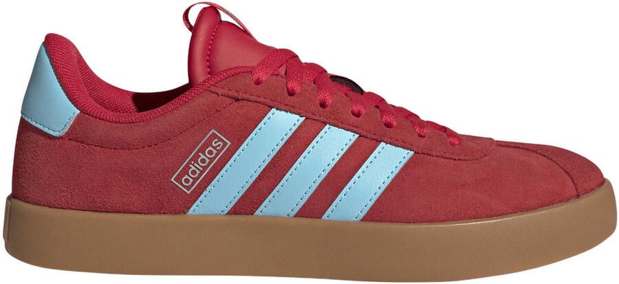 Adidas Sportswear VL Court 3.0 leren sneakers rood lichtblauw