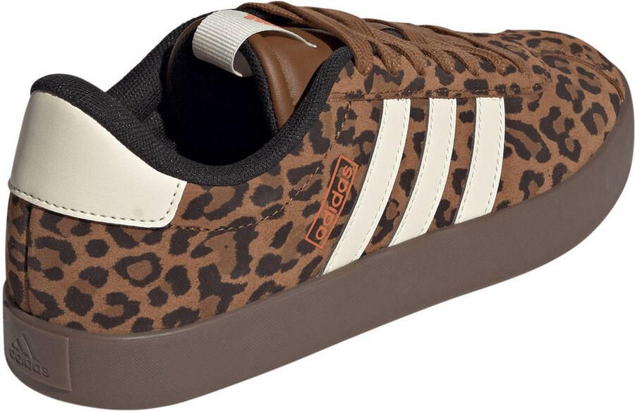 Adidas Sportswear VL Court sneakers bruin dierenprint wit - Foto 2