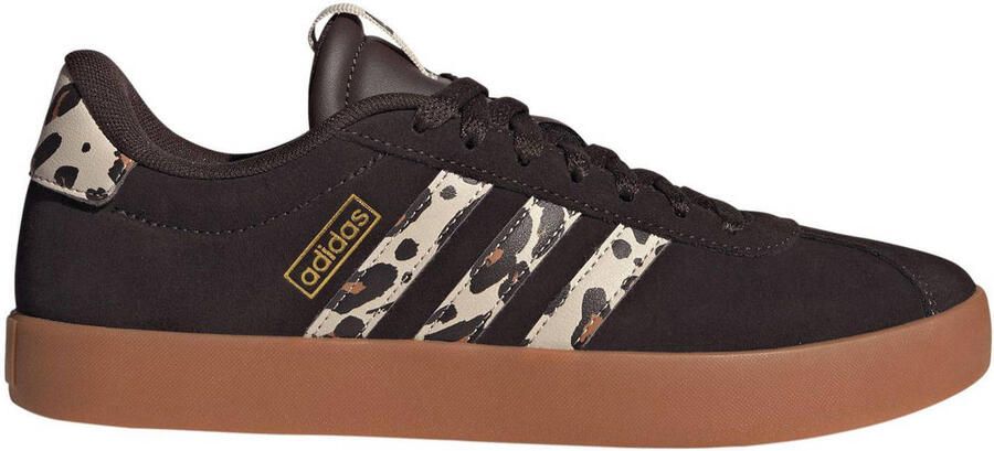 Adidas Sportswear VL Court sneakers donkerbruin dierenprint