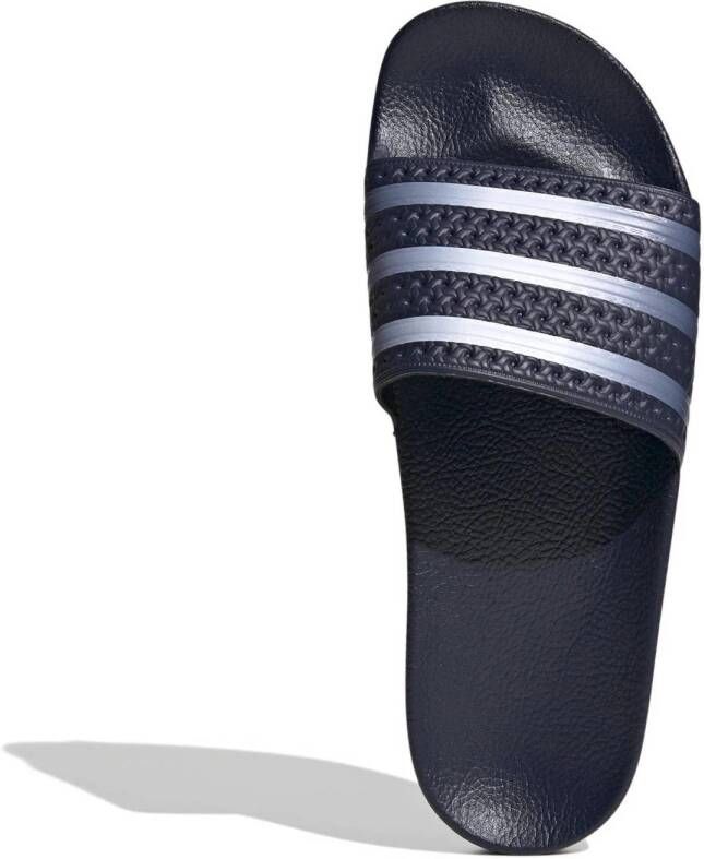 Adidas Originals Adilette badslippers donkerblauw zilver
