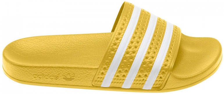 adidas Originals Adilette badslippers geel wit