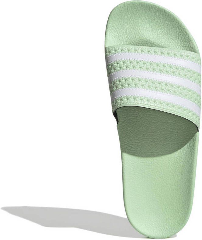 Adidas Originals Adilette Slides Dames Semi Green Spark Cloud White Semi Green Spark- Dames Semi Green Spark Cloud White Semi Green Spark