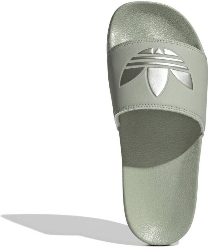 Adidas Originals Adilette Lite badslippers mosgroen zilver