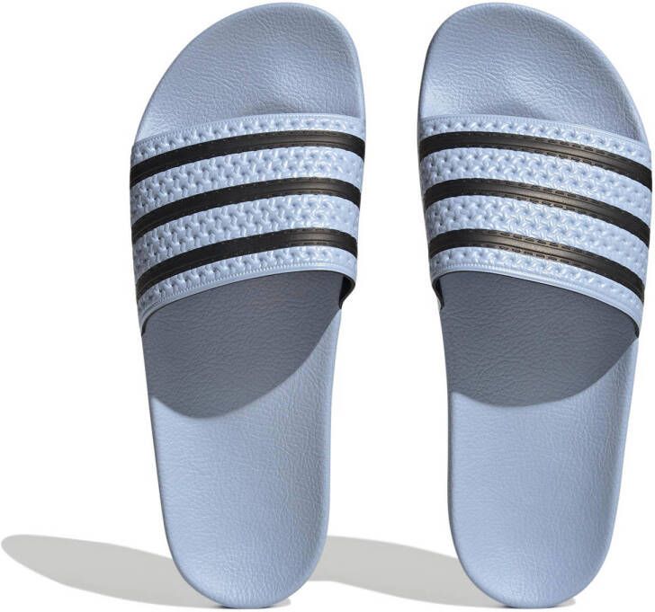 adidas Originals badslippers blauw zwart