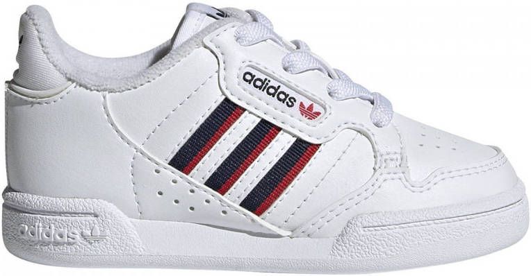 Adidas Originals Continental 80 Stripes sneakers wit donkerblauw rood