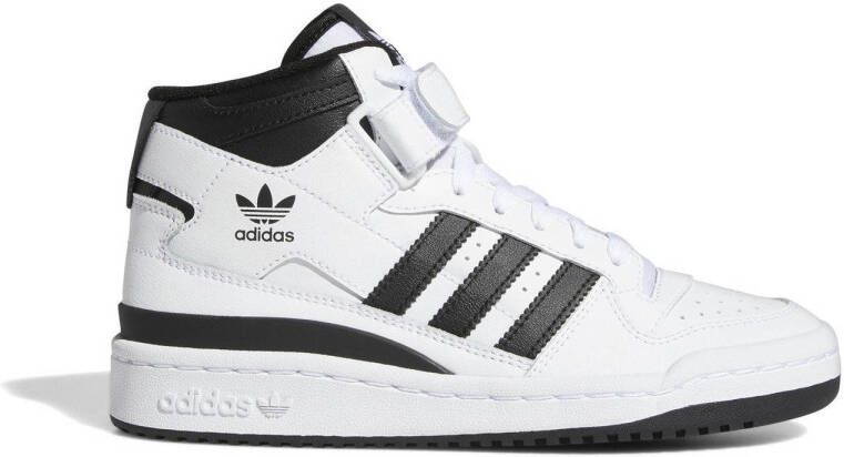 adidas Originals Forum Mid leren sneakers wit zwart