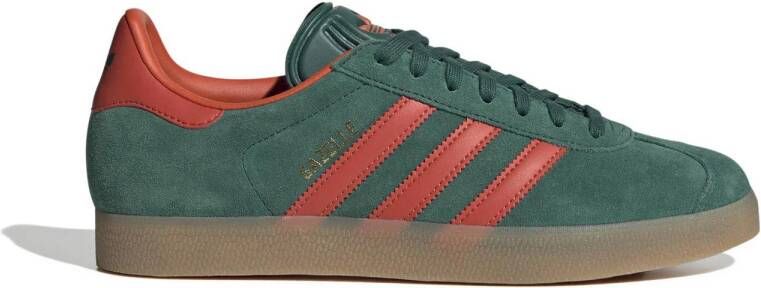 adidas Originals Gazelle sneakers donkergroen rood