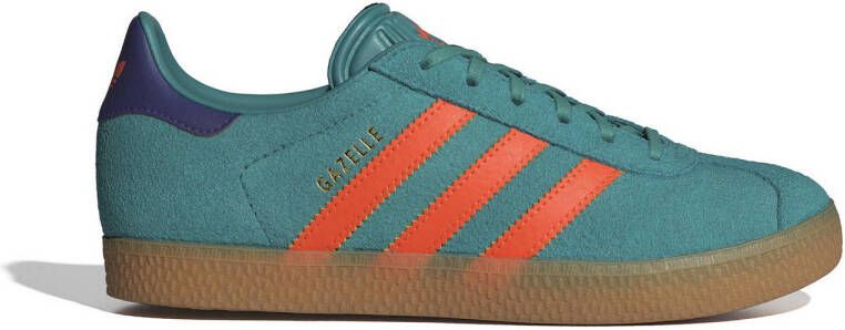 Adidas Originals Gazelle sneakers turquoise oranje