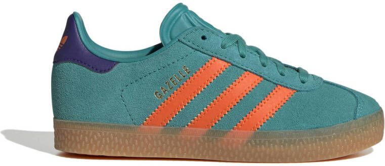 Adidas Originals Gazelle sneakers turquoise oranje