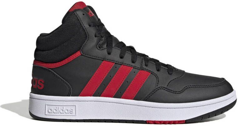 Adidas Originals Hoops 3.0 Mid sneakers zwart rood wit