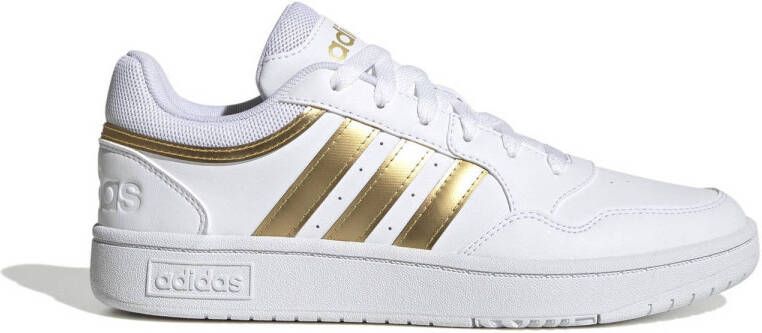 Adidas HOOPS 3.0 Low Dames Classic Sneakers Schoenen Wit-Gold HP7972