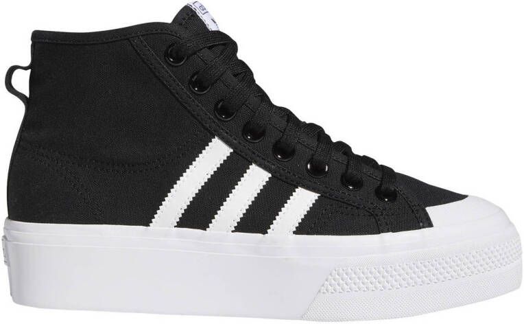 Adidas Originals Nizza Platform Mid Dames Core Black Cloud White Cloud White Dames