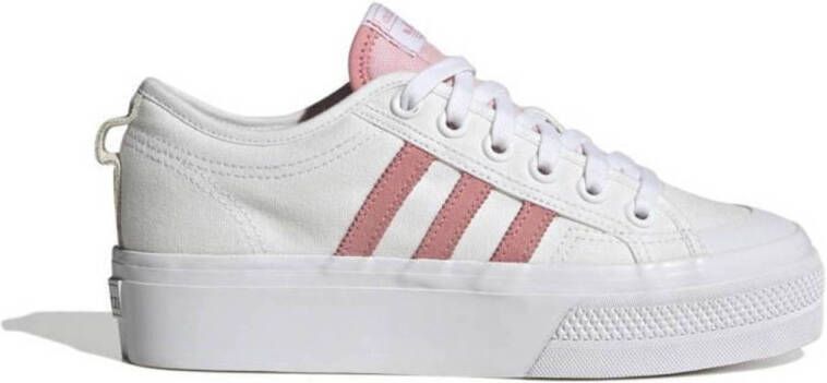 Adidas Originals Nizza Platform sneakers wit roze