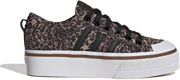 Adidas Originals Nizza Platform sneakers zwart wit bruin