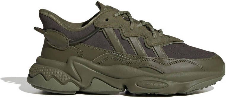 Adidas Originals Ozweego sneakers olijfgroen Mesh Effen 36 2 3