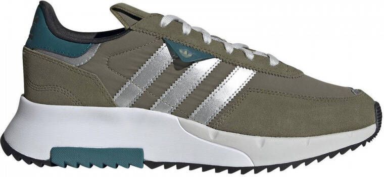 Adidas Originals Retropy F2 sneakers kaki zilver metallic olijfgroen