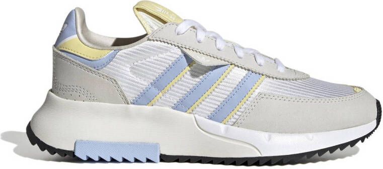 Adidas Originals Retropy F2 sneakers wit lichtblauw lichtgeel