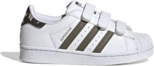 Adidas Originals Superstar CF C sneakers wit donkergroen