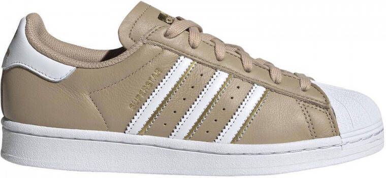 Adidas Originals Superstar sneakers camel wit