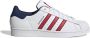 Adidas Originals Superstar sneakers wit donkerblauw rood - Thumbnail 1