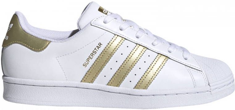 Adidas Originals Superstar sneakers wit goud