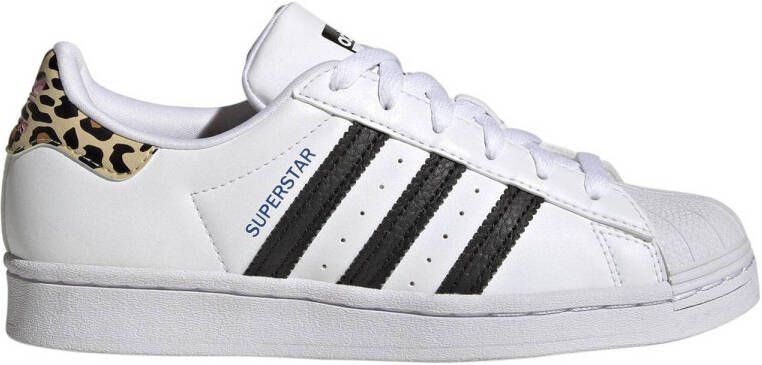 adidas Originals Superstar sneakers wit zwart blauw