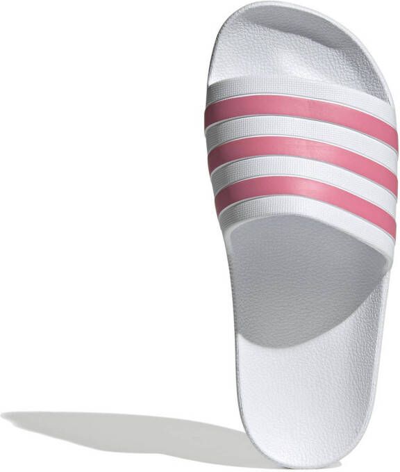 Adidas Witte Slippers 3-Stripes Roze Multicolor