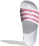 Adidas Witte Slippers 3-Stripes Roze Multicolor - Thumbnail 1