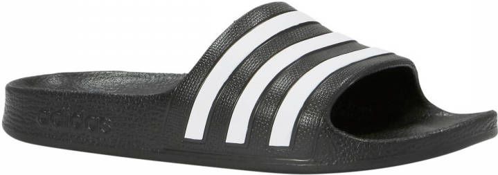 adidas Synthetisch Adilette Aqua in het Zwart Bespaar 18% Dames Schoenen voor voor Platte schoenen voor Sandalen en teenslippers 