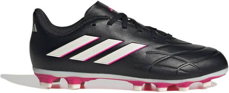 Adidas Copa Pure.4 Gras Kunstgras Voetbalschoenen (MG) Kids Zwart Wit Felroze