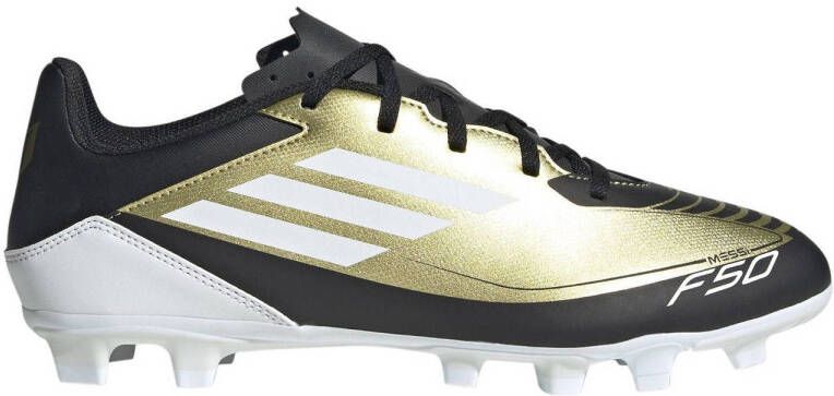 Adidas Perfor ce F50 Club Messi senior voetbalschoenen zwart antraciet goud metallic