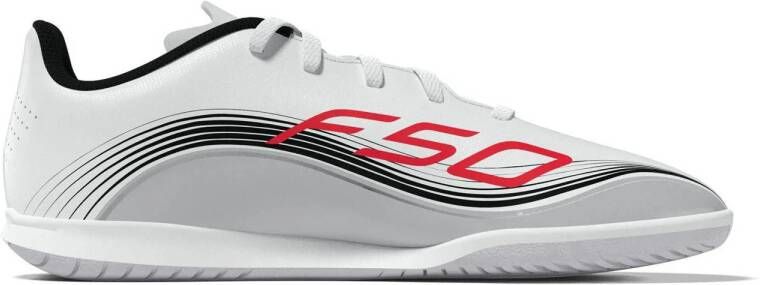 Adidas Perfor ce F50 Messi Club junior voetbalschoenen wit rood grijs