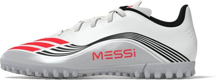 Adidas Perfor ce F50 Messi Club junior voetbalschoenen wit rood grijs