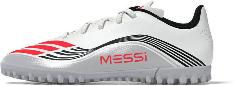 Adidas Perfor ce F50 Messi Club junior voetbalschoenen wit rood grijs