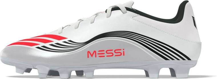 Adidas Perfor ce F50 Messi Club voetbalschoenen wit rood grijs
