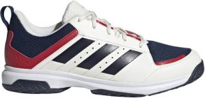 Adidas Performance Ligra 7 zaalsportschoenen ecru donkerblauw rood