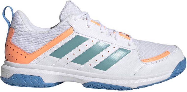 Adidas Perfor ce Ligra 7 zaalsportschoenen wit oranje blauw groen