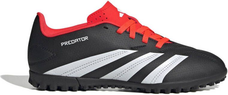 Adidas Performance Predator Club TF Junior voetbalschoenen zwart wit rood Jongens Meisjes Imitatieleer 36 2 3