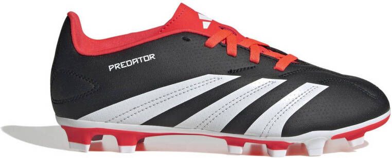 Adidas Performance Predator Club TxG Junior voetbalschoenen zwart wit rood Jongens Meisjes Imitatieleer 36 2 3