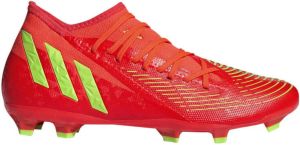 Adidas Predator Edge.3 Firm Ground Voetbalschoenen Solar Red Team Solar Green Core Black Dames