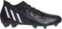 Adidas Predator Edge.3 Firm Ground Voetbalschoenen Core Black Cloud White Vivid Red Dames - Thumbnail 1