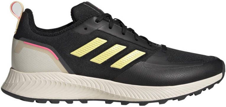 Adidas Performance Runfalcon 2.0 hardloopschoenen trail zwart geel roze