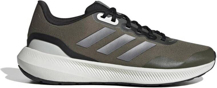 Adidas Performance Runfalcon 3.0 hardloopschoenen olijfgroen zwart wit