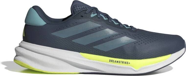 Adidas Performance Supernova Stride 2 hardloopschoenen donkerblauw geel