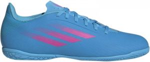 Adidas Performance X Speedflow.4 zaalvoetbalschoenen kobaltblauw roze