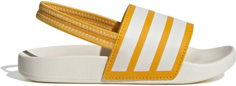 Adidas Sportswear Adilette Estrap badslippers met hielbandje ecru geel