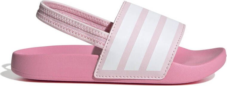Adidas Sportswear Adilette Estrap badslippers met hielbandje lichtroze wit roze