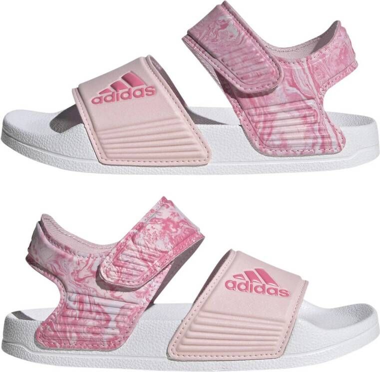 Adidas adilette Unisex Slippers en Sandalen Roze Maat: 30.5 Mesh Synthetisch Foot Locker